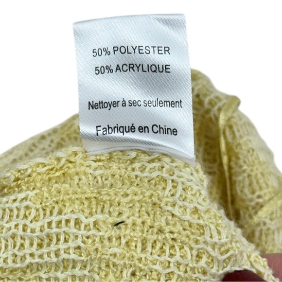 Lush Soft Yellow Knit Fringe Halter Dress - Size XS - Picture 7 of 7